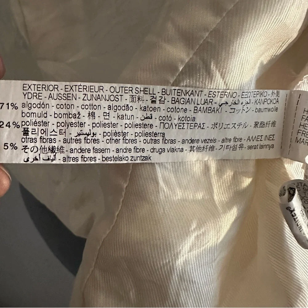 Zara Tweed Bouclé Cropped Blazer Jacket Frayed Trim Double Breasted L - Picture 7 of 11